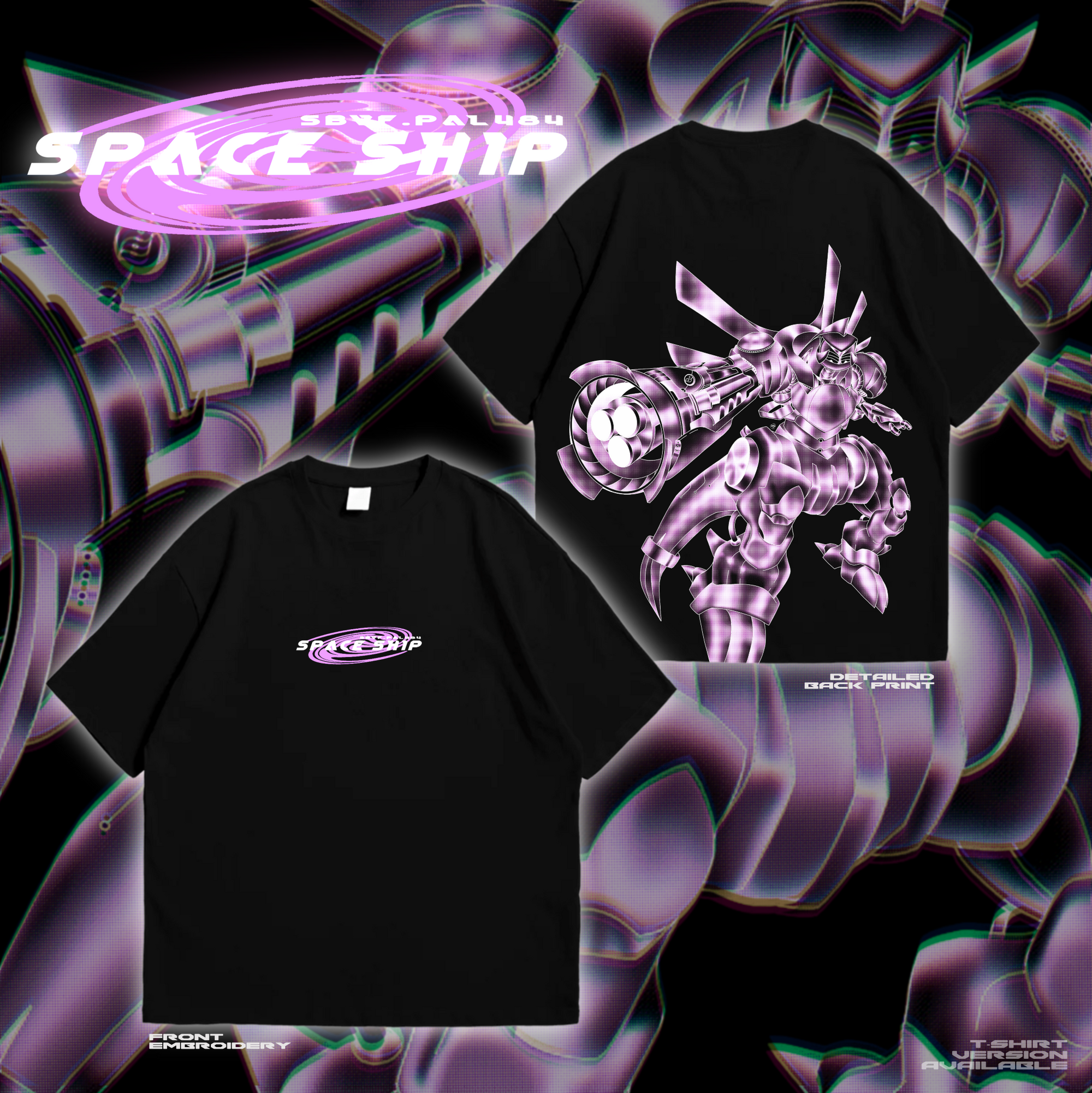 Space Ship oversized T-shirt