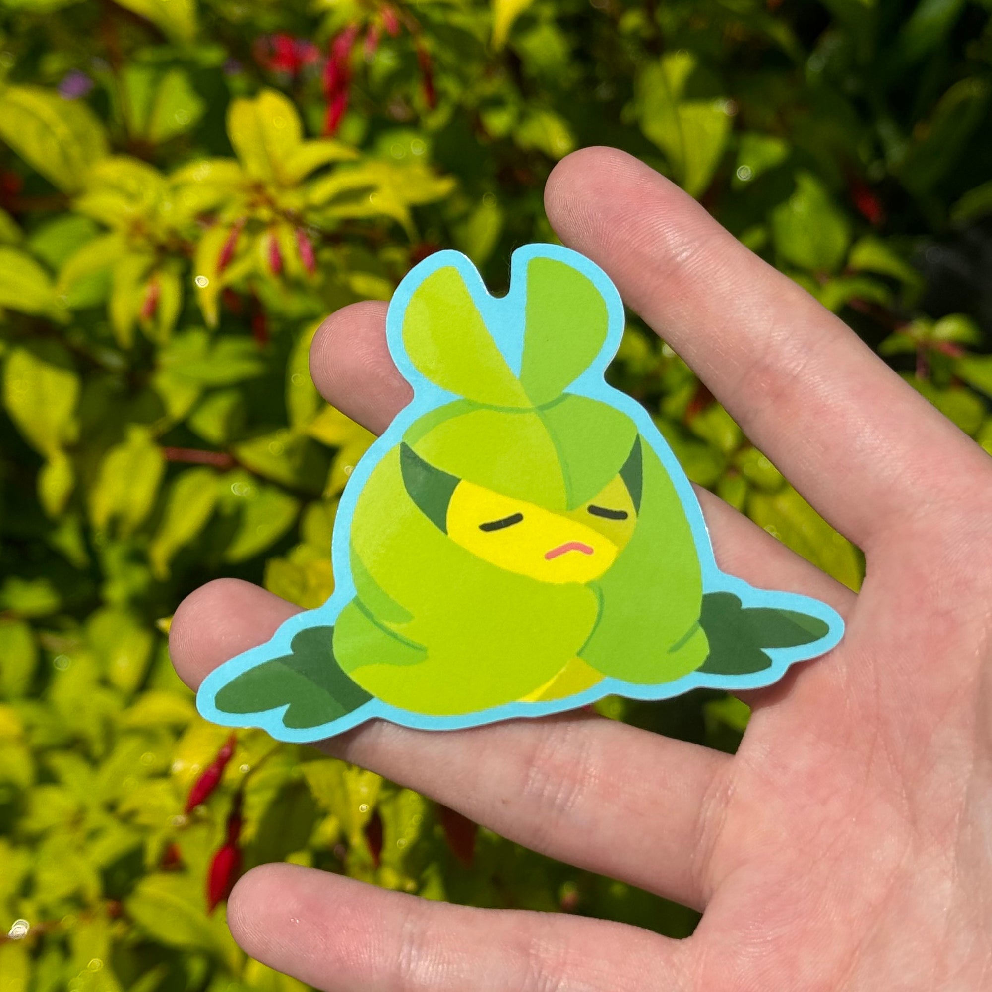 Leaf-Wrapped Vinyl Sticker
